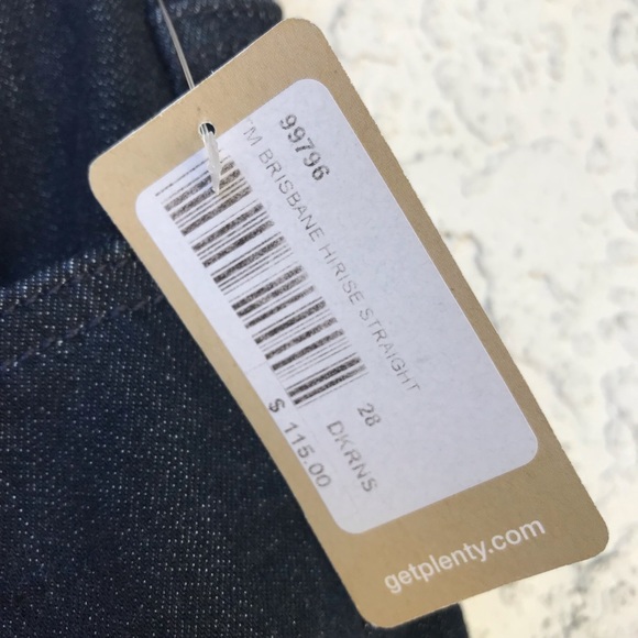 NWT Tailor Made Jeans | Brisbane High Rise Slim Straight | Dark Wash - Picture 9 of 15